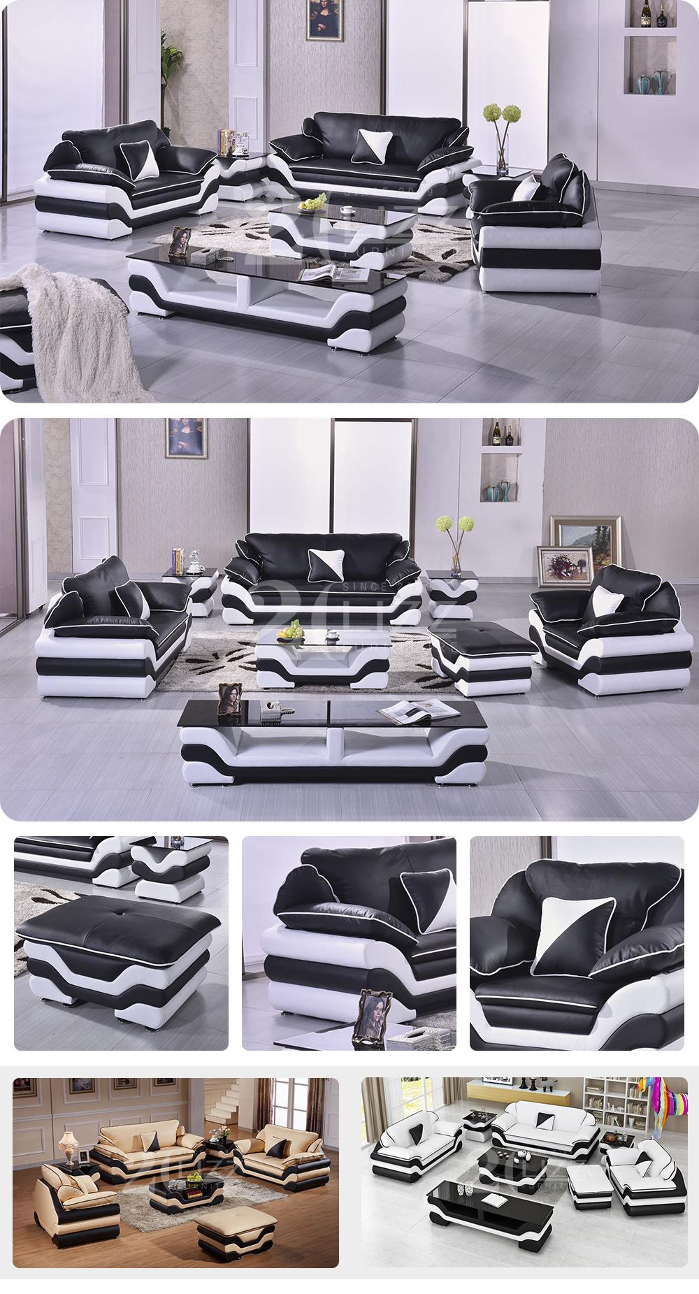 Living Room Sofa Set Modern Home Furniture Leather Sofa by China Lizz Furniture