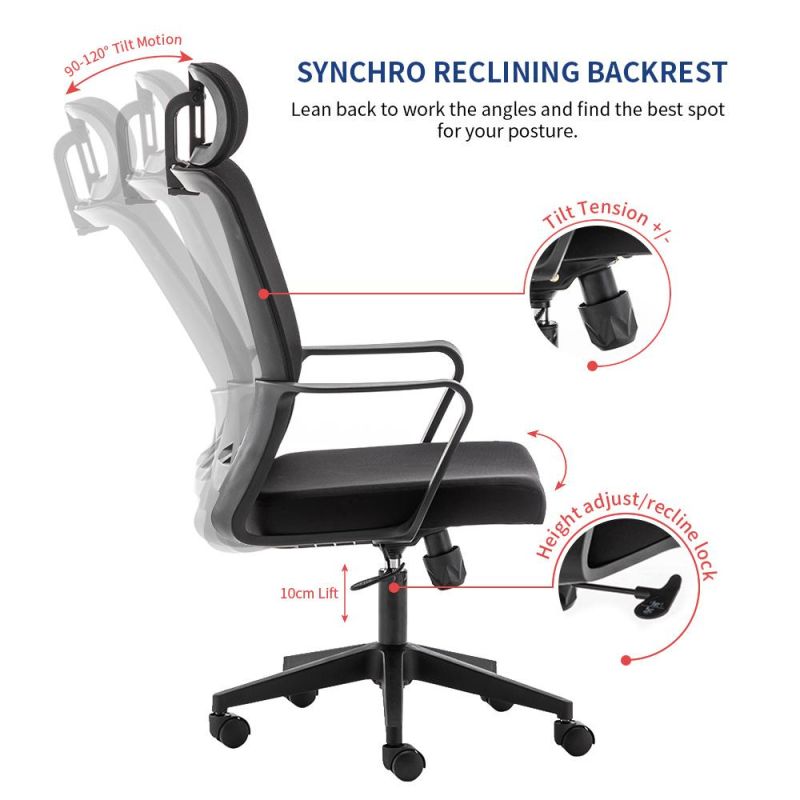 Hight Quality Customize Modern Ergonomic Back Full Mesh Office Chairs Chaise De Bureau Ergonomically Designed Office Furniture