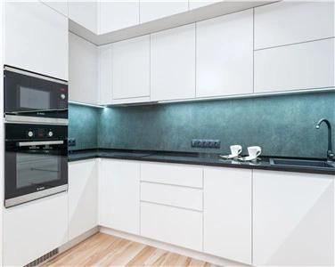 Modern Simple Style Practical Stainproof Flat Lacquer Kitchen Cabinet