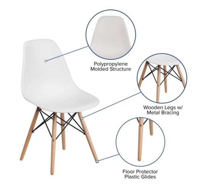 Simple Modern Style Cheap Prices Plastic Leisure Home Art Dining Table Chair