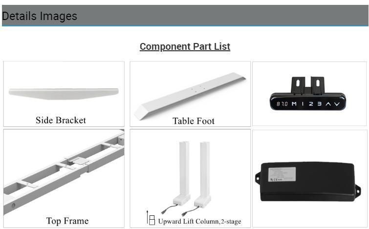 3 Stages Dual Motor Electric Height Adjustable Table Stand up Lifting Mechanism Ergonomic Desk