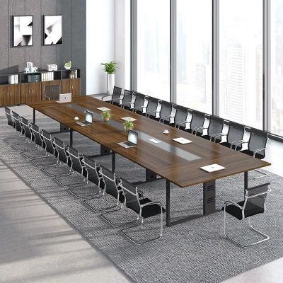 Conference Table Desk Simple Modern Meeting Training Long Negotiation Table Thickened Iron Frame Simple Conference Table