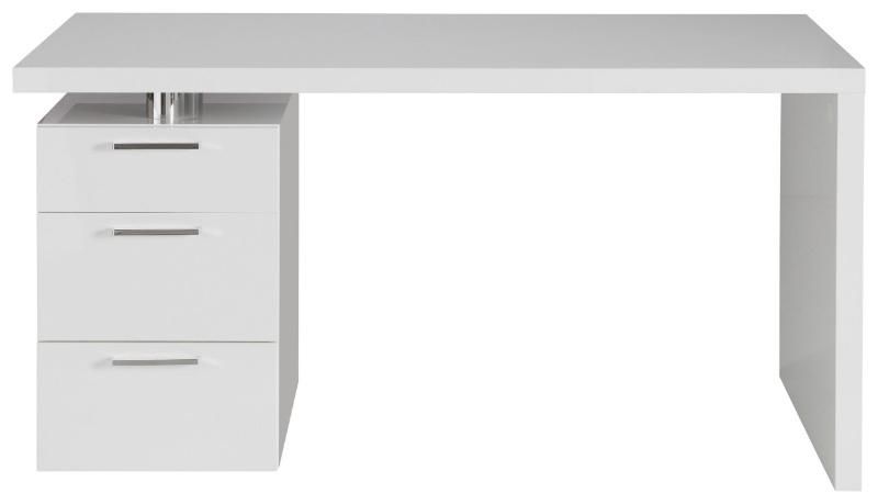 Modern Study Standing Computer Desk with 3 Tiers Shelf