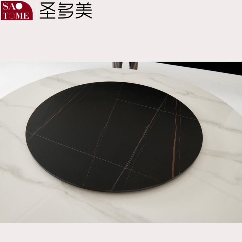 White Color Round Design Dining Table for Hotel Project