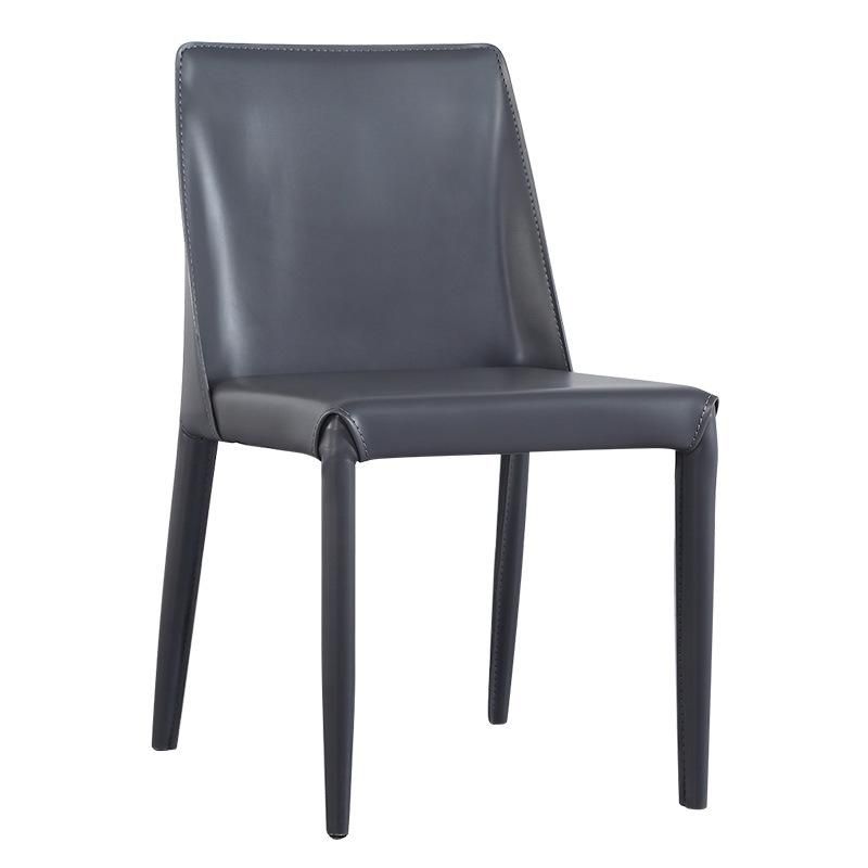 Wholesale Market Cafe Furniture Leisure Steel Leather Dining Chairs