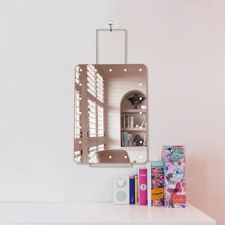 Wall Hanging with Holder Vanity LED Light Makeup Mirror