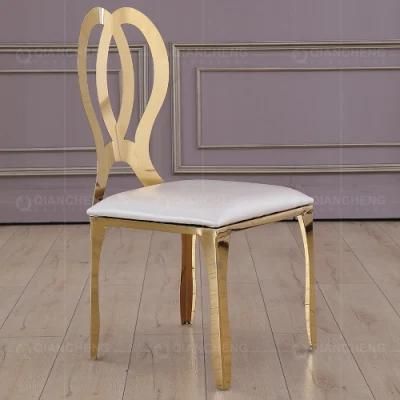 Luxury Rose Gold Dining Chair Modern Banquet Wedding Chair