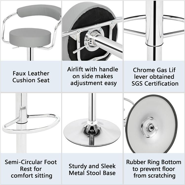 Hot Design Bar Cafe Restaurant Using Metal Kitchen Counter Height Bar Stools Furniture with Simple Modern Fashion High Chair