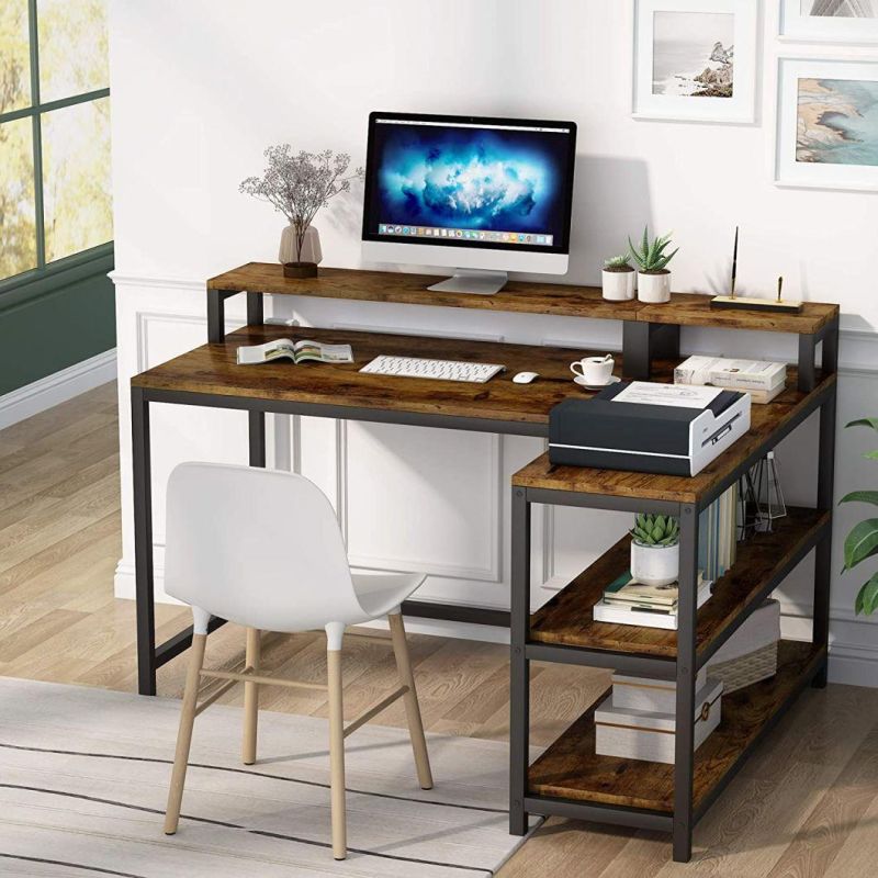 Modern Computer Desk Home Simple Economical Office Desk with Shelf