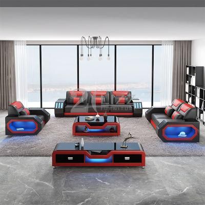 Australia Functional Modern Design Leisure Home Living Room Furniture Set Italian Leather Sectional Sofa