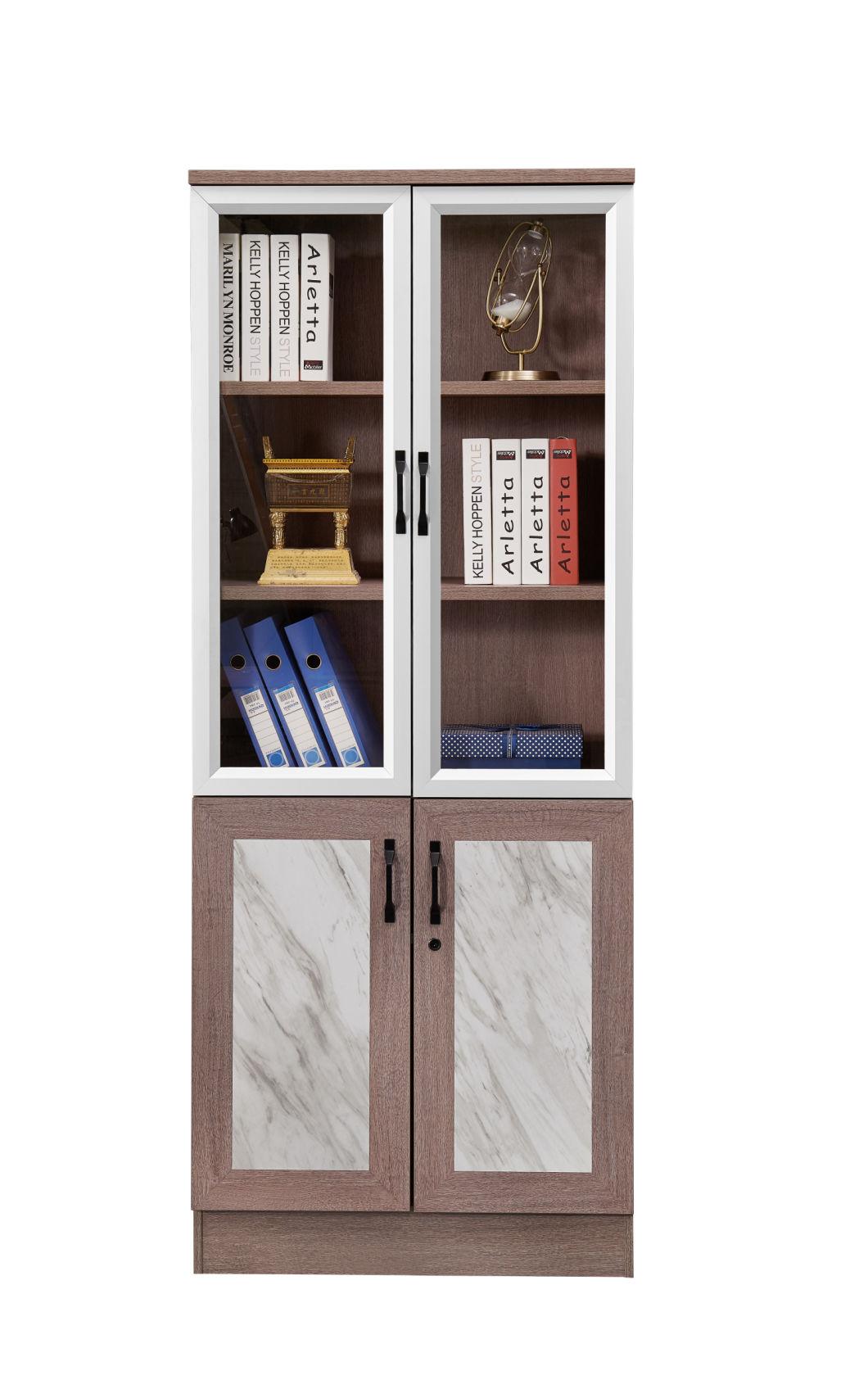 Hot Sale Modern Design MDF Wooden 2 Doors Bookshelf Office File Cabinet