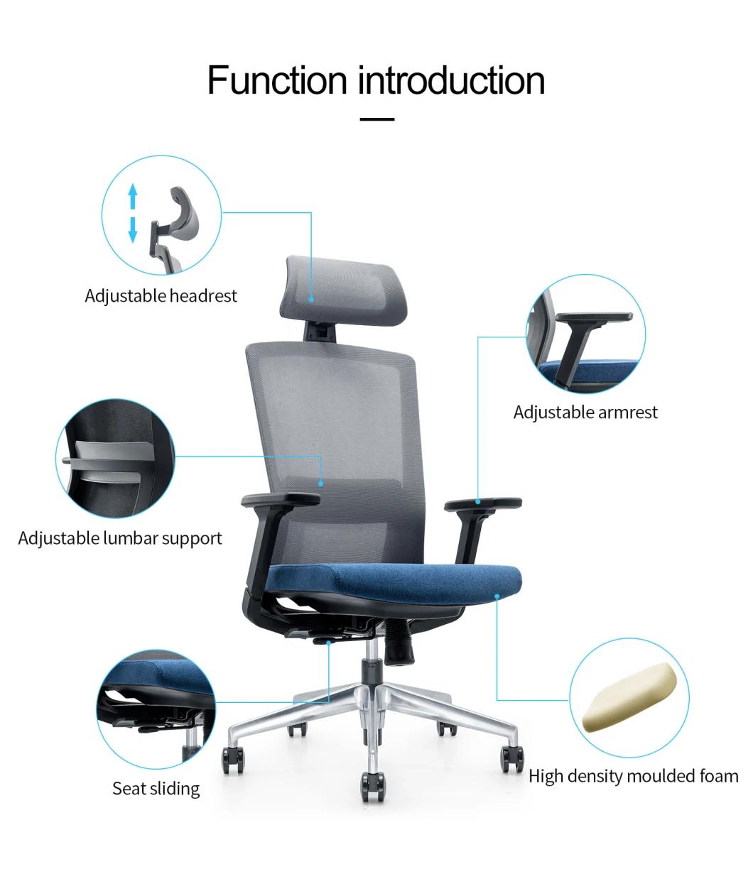 North American Wholesale Comfortable Manager Aluminum Directors Mesh Swivel Chair Ergonomic Office Beauty Furniture