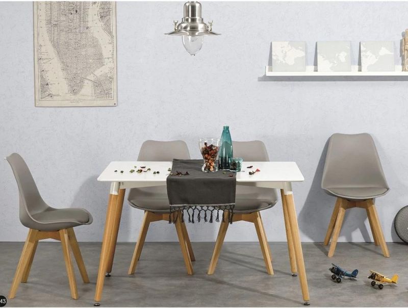 Custom Modern Restaurant Fashion Simple Rectangular MDF Desktop Dining Table