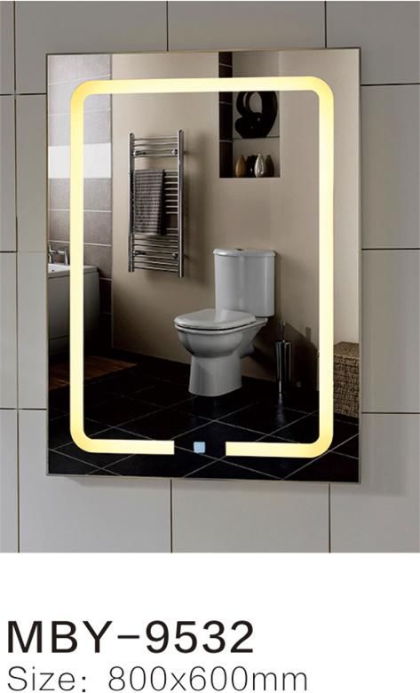 Rectangle Shape Simple Light Luxury Bathroom LED Intelligent Touch Screen Smart Mirror