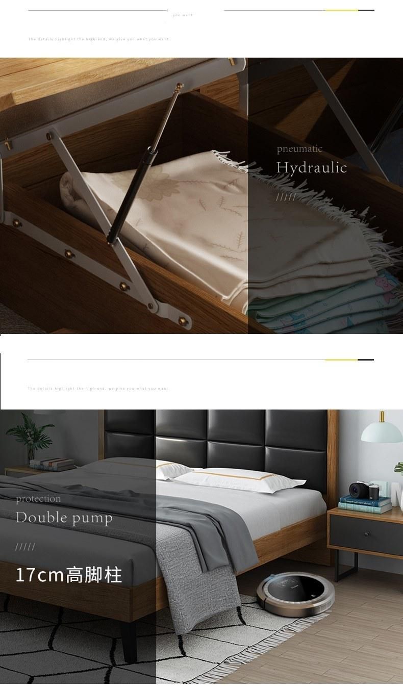 Wholesale Factory Price Modern Hotel Super King Size Minimalist Design Wooden Bed