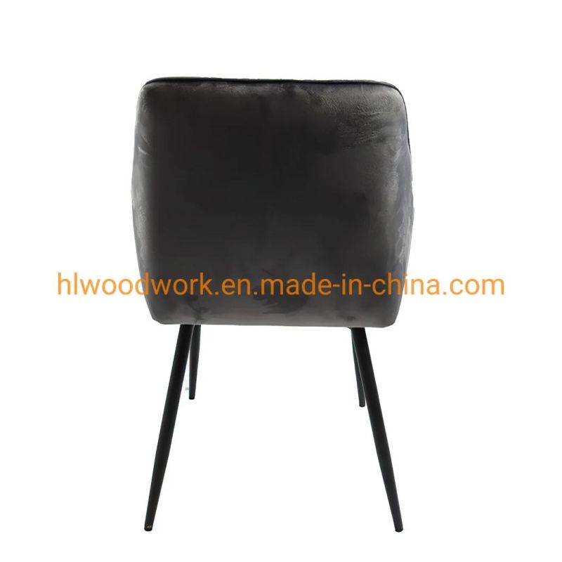 Factory Wholesale Modern Hotel Wedding Party Fabric Restaurant Banquet Dining Chair Dining Room Furniture Luxury Metal Legs Upholstered Leather Dining Chairs