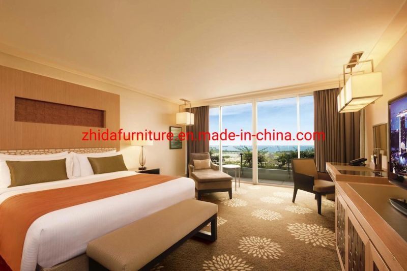 Custom Make Commercial Hotel Set Modern Style Simple Apartment Bedroom Furniture King Size Bed with Leisure Couch