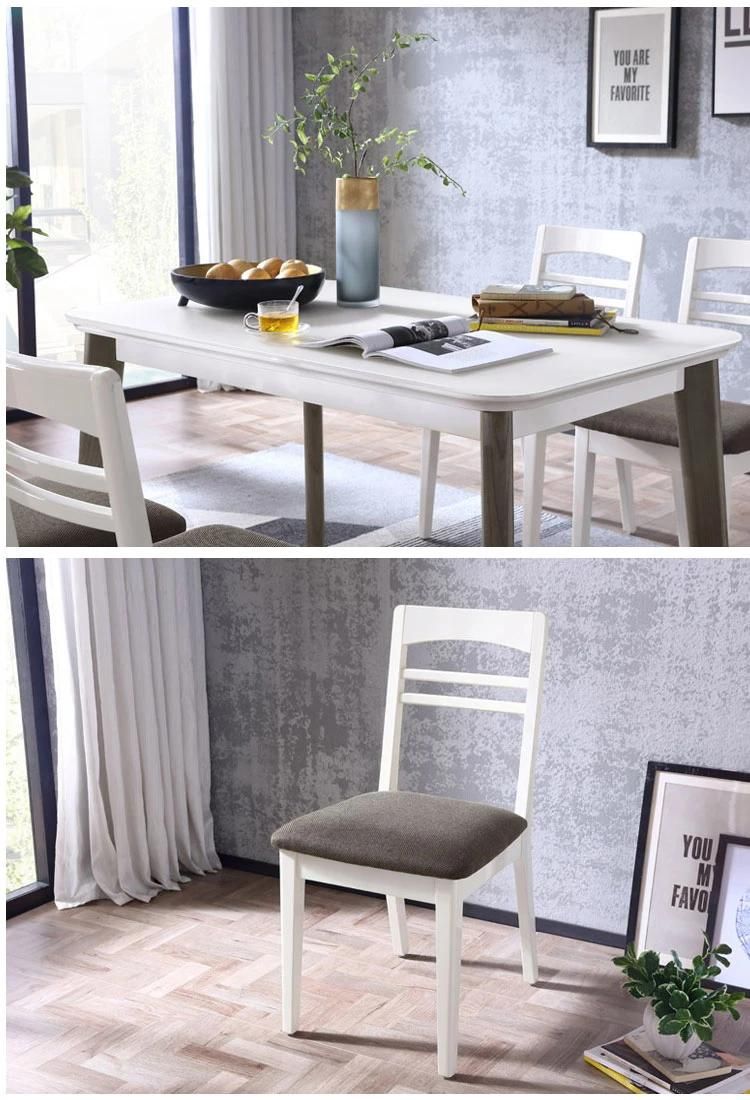 Furniture Modern Furniture Kitchen Cabinets Home Furniture Top Banquet Dining Table and Chairs Set Modern 6 Seats Solid for Dining Room Furniture