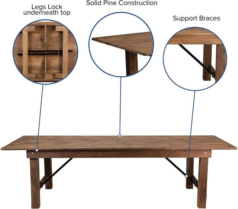 Modern Farmhouse Banquet Trestle-Style Farm Table