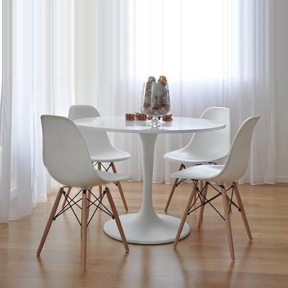 Minimalist Modern Design High Glossy Marble/MDF Top Home Furniture Round Creative Dining Table