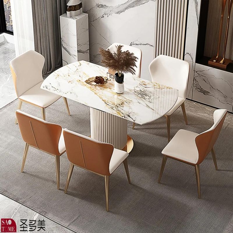 Modern Home Restaurant Furniture Functional Steel Dining Room Table