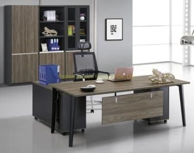 Steel Leg Modern Kind Office Furniture Melamine Manager Table