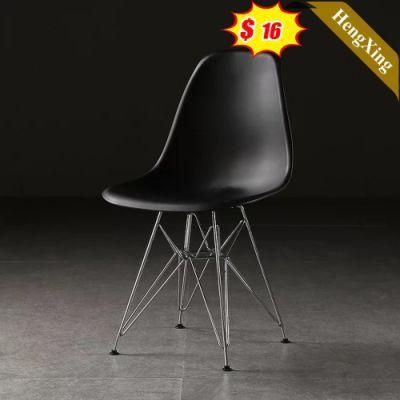 Home Furniture Metal Legs PU Cushion High Back Computer Restaurant Dining Chair