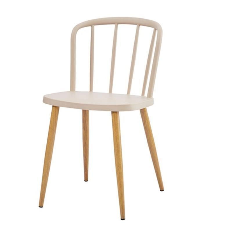 Modern Design Furniture PP Plastic Home Furniture Windsor Restaurant Chair Metal Leg Plastic Dining Chair