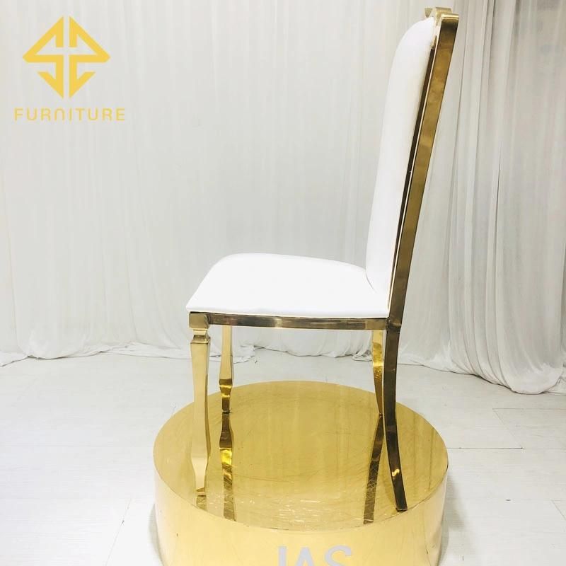 Fashionable Hot-Selling high Back Stainless Steel Dining Chair Hotel Furniture Wedding Events Used