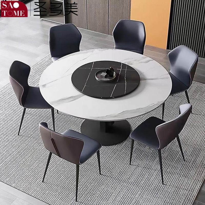 Hotel Custom Made Modern Slate Top Round Dining Table