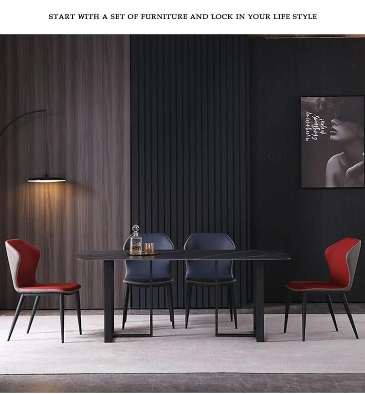 China Wholesale Modern Restaurant Furniture Steel Leather Dining Chairs