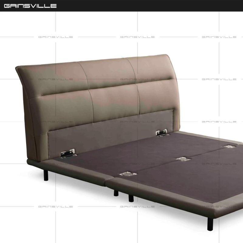 Customized Hot Sale Bedroom Bed Set Home Furniture Leather Bed King Queen Bed Gc1813