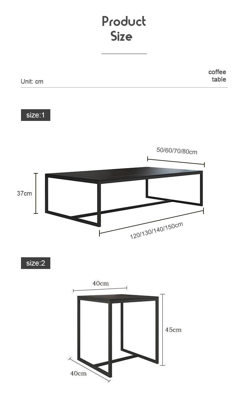 Elegant Design Metal MDF Wood End Coffee Table for Living Room Furniture