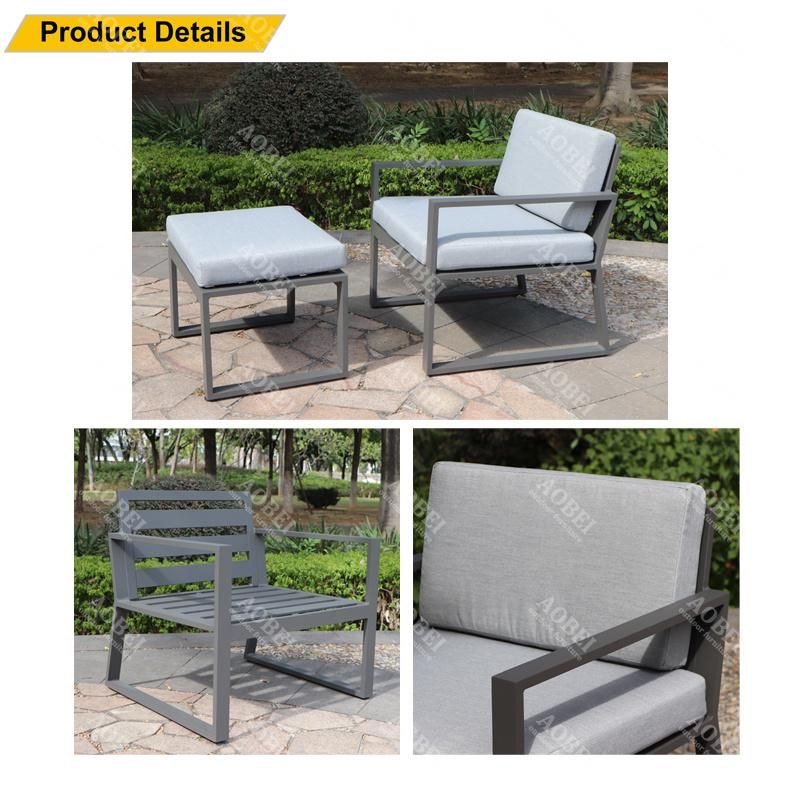 Modern Outdoor Exterior Patio Garden Hotel Home Balcony Backyard Rope Weaving Chair Furniture Set