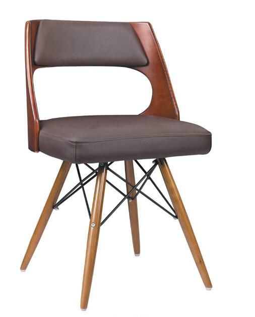 Leather Leisure Bar Chair High Wooden Feet Bar Stool (SZ-LCF152)