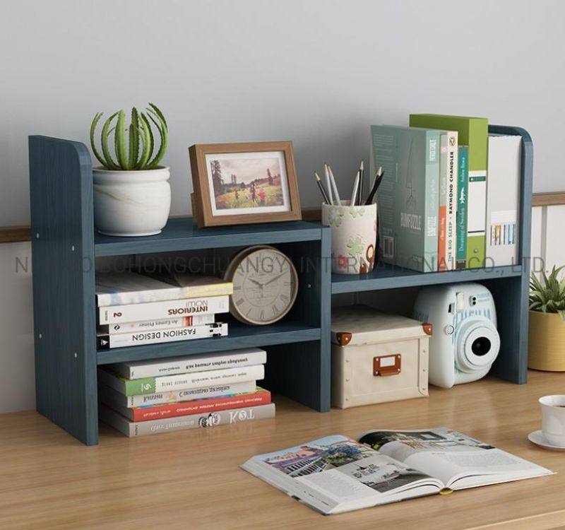 Customized Wooden Desk Organizer Bookcase Bookshelf