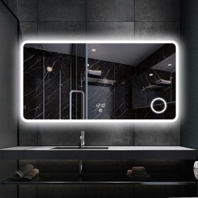 Jinghu Fashion Design Illuminated Hotel Bathroom Rectangle LED Smart Mirror with Touch Sensor