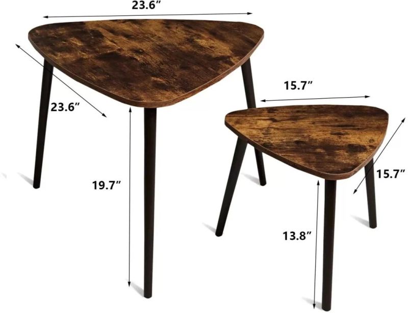 Coffee Table Industrial End Table Retro Style Side Table