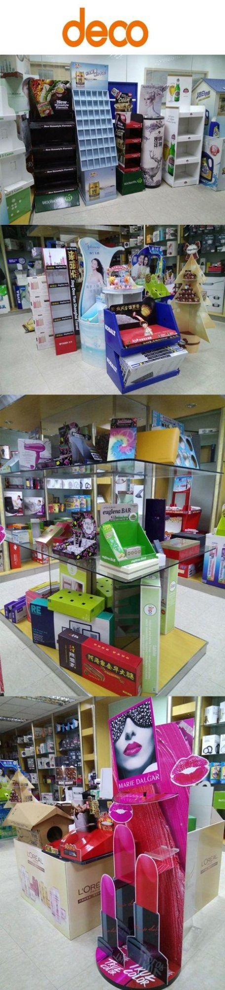 Modern Shopping Mall Cardboard Showcase Designs Wall Mount Eyeglasses Cabinet Eyewear Display Stand