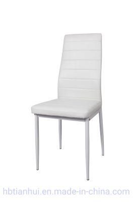 Modern Furniture Cheap PU Dining Chair with Steel Tube Legs