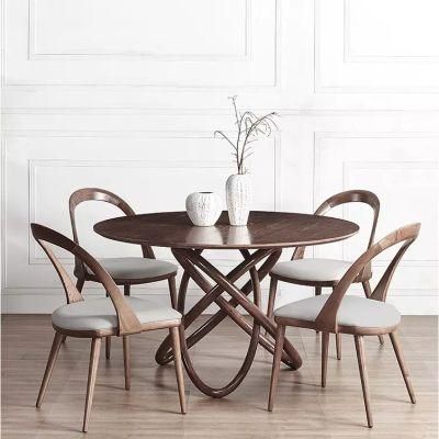 New Modern Dining Room Furniture Round Solid Ash Wood Dining Tables 4/6 Chairs Set