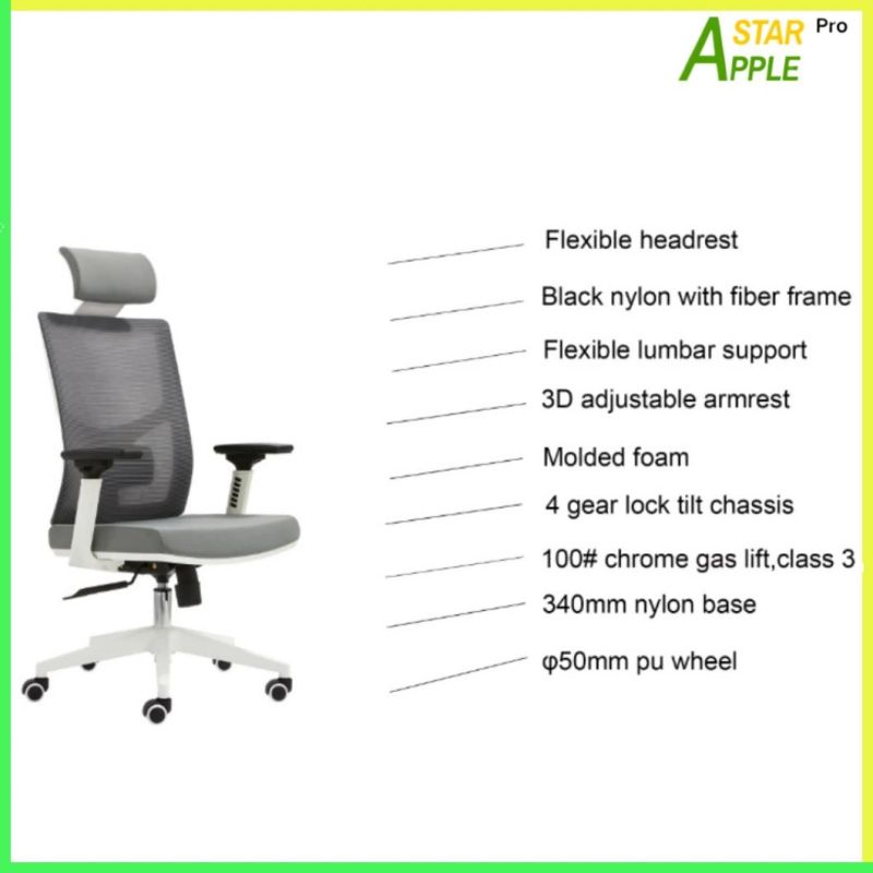 Amazing Comfortable Massage Cheap White Price as-C2076wh Computer Desk Office Chair