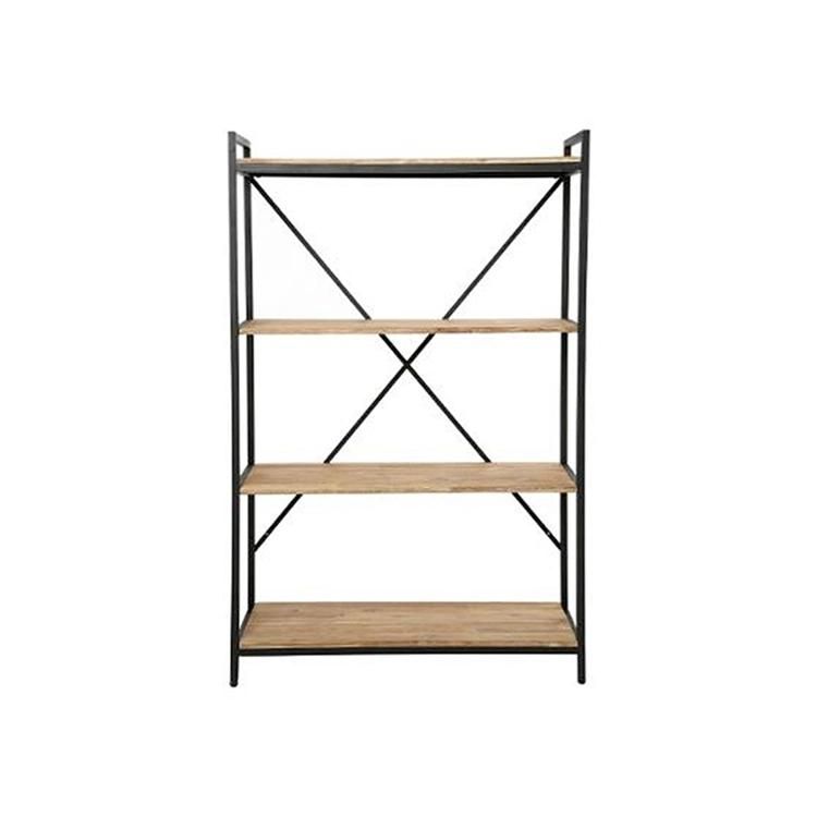 Modern Simple Design Wooden 3 Level Bookshelf for Office Room Bookcase