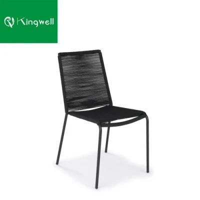 Modern Leisure Chair Outdoor Webbing Rope Chair Garden Furniture Aluminum Chair for Restaurant