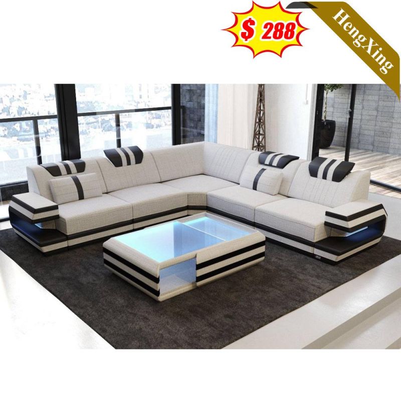 Modern Living Room Furniture Fabric Leather PU L Shape Sofas Bed Wooden Frame Function Sofa