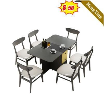 Custom Luxury Modern New Design Cheap Large Furniture Wooden Dining Table Set with Chairs