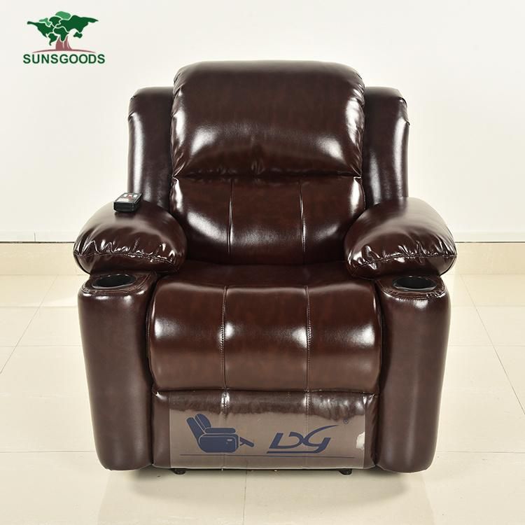 Modern Leisure Single Home Theater Recliner Sofa Genuine Leather Sofa