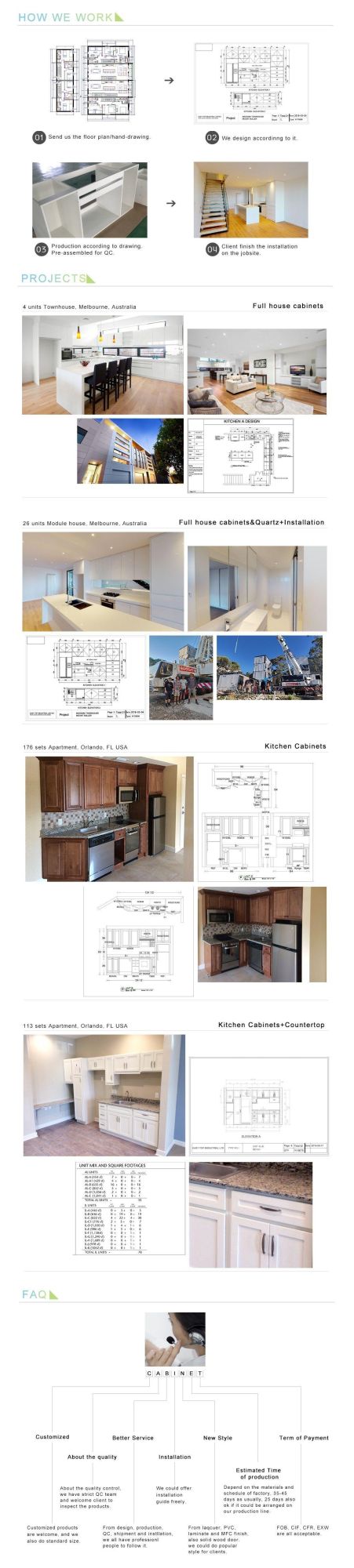 Custom Renovation Flat Apartment Large Open Fiji Furniture Kitchen Joinery Lower Drawer Modern Customized Kitchen Cabinets