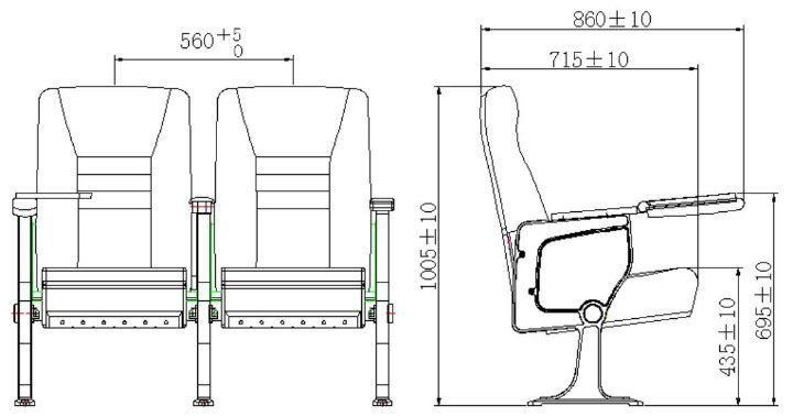 Public Cinema Office Furniture Stadium Church Conference Auditorium Chair