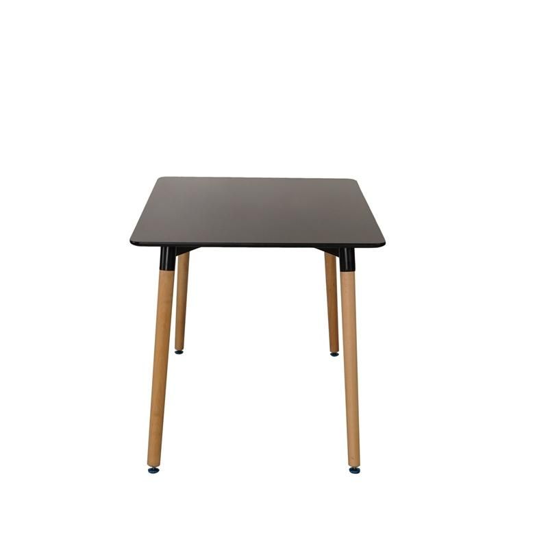 Modern New Design Dining Room Furniture MDF Black Square Dining Table